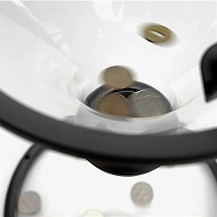 Leyloş Eğlenceli Huni Şeklinde İlginç Şeffaf Para Biriktirme Kumbarası