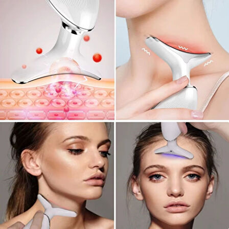 Leyloş 7 Farklı Işık Modlu Titreşimli Boyun Ve Yüz Ems Güzellik Cihazı