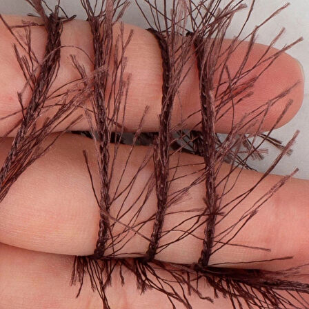 Leyloş Furry Kahverengi El Örgü İpi - Rf093 - 34064