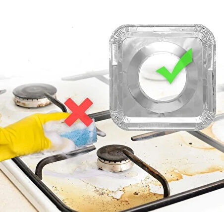 10 Adet Alüminyum Ocak Koruyucu Folyo