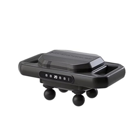 Leyloş4 Başlıklı Masaj Tabancası – 12w Derin Doku & Kas Ağrısı Giderici, 20 Seviye & 6 Mod - Siyah