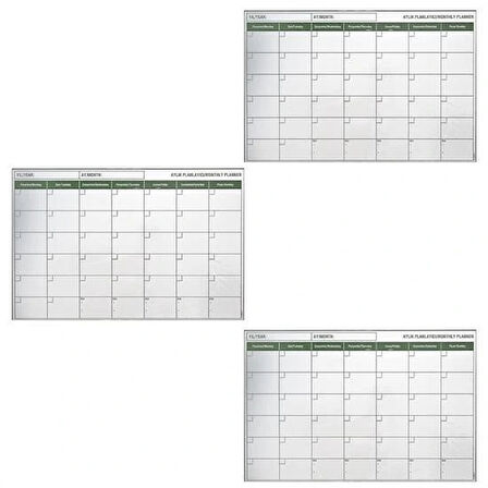 Leyloş Manyetik Yapışkanlı Bir Aylık Program Planlayıcı Takvim 85x56 Cm