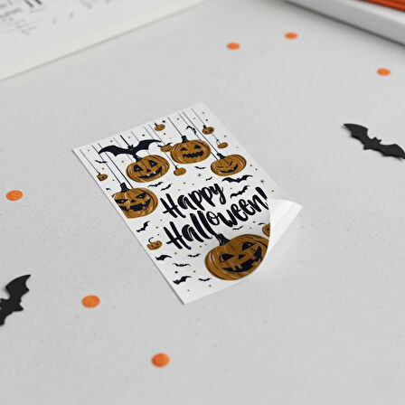 Halloween Temalı Balkabaklı Duvar Sticker Seti