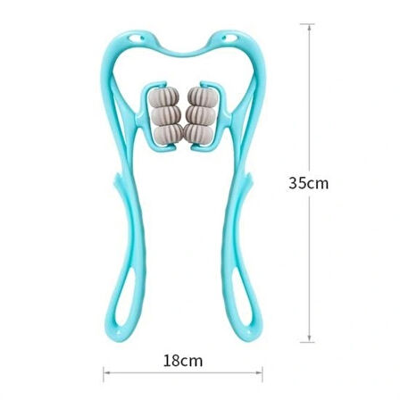 Leyloş Çok Fonksiyonlu Manuel Altı Tekerlekli Boyun Masaj Aleti