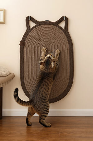 Leyloş Dekoratif Kedi Kulaklı Tırmalama Paspası