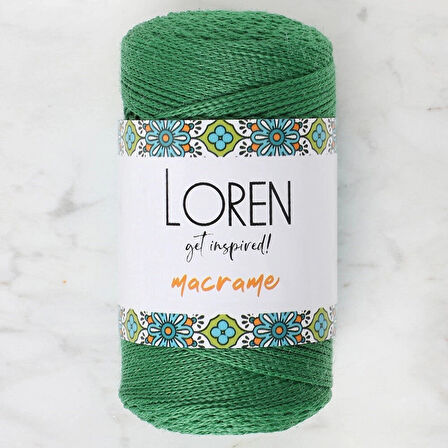 Leyloş Macrame Yeşil El Örgü İpi - Rm 0172 - 34348