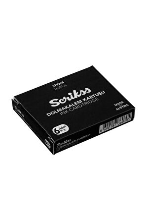 Scrikss 6'lı Siyah Dolma Kalem Kartuşu