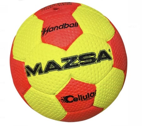 HB-KRC00000 Celluler Rubber Hentbol Topu 0 No Kırmızı-Sarı Salon Aleti Takım Sporu Antrenman Aracı