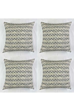 Dekoratif Şönil Kırlent Kılıfı 4'lü 40x40