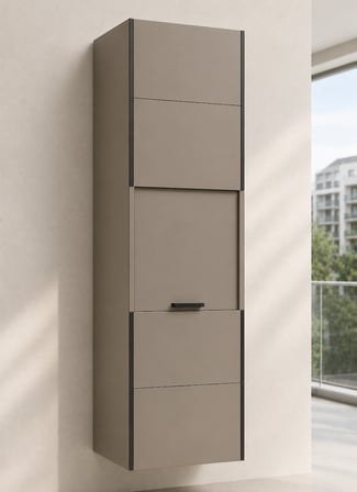 PVC Sürgülü Kapak Kombi Dolabı En×Boy×Der: 58×160×40 cm Balkon İç-Dış Mekan Mutfak için Dayanıklı Dolap