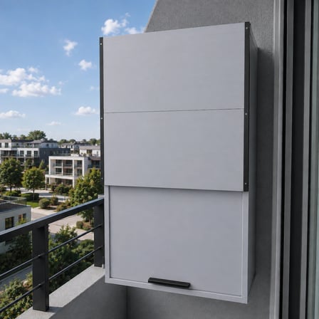 PVC Sürgülü Kapak Kombi Dolabı Sürgülü Kapak 58 x 104 x 40 cm Balkon İç Mekan Mutfak Dayanıklı ve Şık