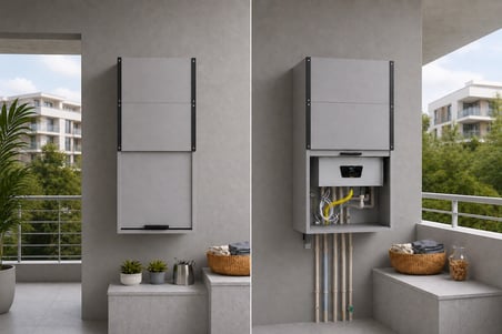 PVC Sürgülü Kapak Kombi Dolabı Sürgülü Kapak 58 x 104 x 40 cm Balkon İç Mekan Mutfak Dayanıklı ve Şık