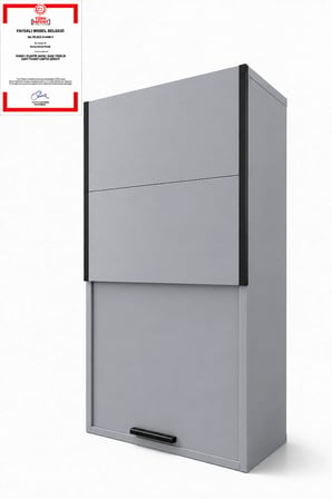 PVC Sürgülü Kapak Kombi Dolabı Sürgülü Kapak 58 x 104 x 40 cm Balkon İç Mekan Mutfak Dayanıklı ve Şık