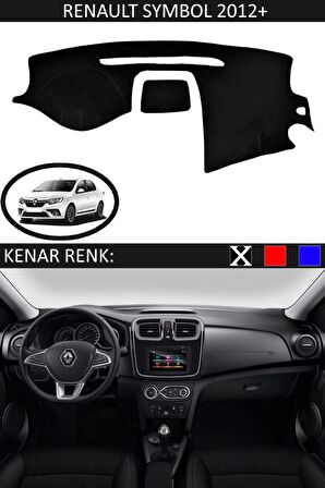 Skoda Rapid 2012+ İçin Uygun Torpido Koruma Halısı Siyah Kenar Renk Siyah