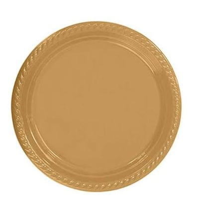Premium Sunumluk Davet Ürünü PLASTİK TABAK 25 Lİ GOLD