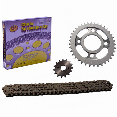 125Cg Model Ön-Arka Dişli Zincir Set 428 102L 38-15T Sfr