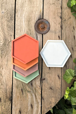 Altıgen Şekilli Tepsi Kalıbı (100mm x 115mm x 13mm) (Silikon) ( 1 Adet )