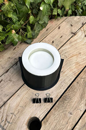 Yaprak Desenli Dairesel Silikon Kap Kalıbı (100x80mm)(Kasnaklı)( 1 Adet )