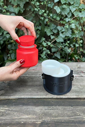 HONEY POT Kapaklı Kasnaklı Silikon Kap Kalıbı