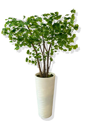 YEŞİL SAKURA 200 CM YAPAY AĞAÇ 80X40 BEYAZ KUMSAL SAKSI