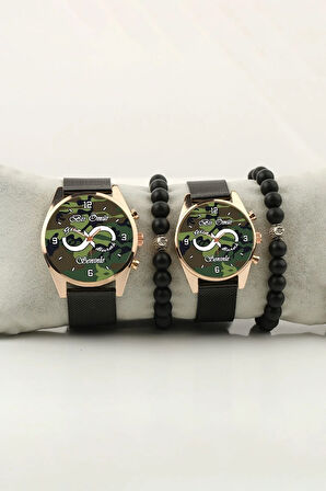 Asker Çift Kol Saati Bir Ömür Seninle isim Yazılabilir Sevgiliye Bileklik Hediye