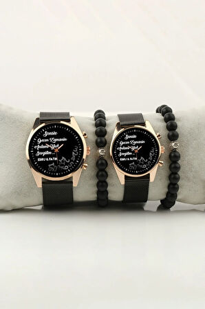 Seninle Geçen Zamanın Anlamı Yok Sevgilim Çift Kol Saati isim ve Tarih Yazılabilir