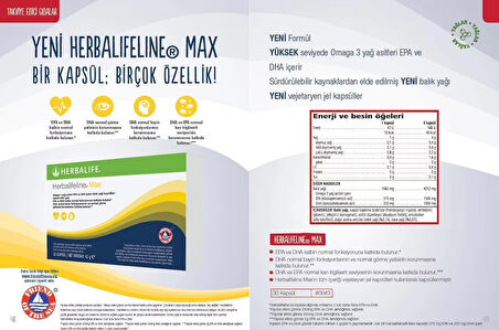 Herbalifeline® Max – Omega 3 - EPA & DHA İçeren Balık Yağı Takviyesi
