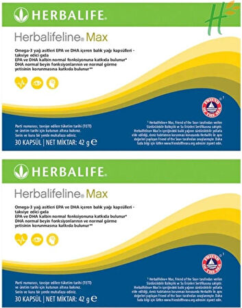 Herbalifeline® Max – Omega 3 - EPA & DHA İçeren Balık Yağı Takviyesi