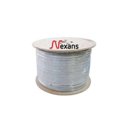NEX1611TO5, CAT6, 500M, 23AWG (0,58mm), UTP, %100 Bakır, LSZH Halogen Free, Makara, Kablo (GRİ)