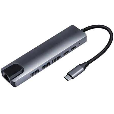 TYPE-C 6IN1 HDMI COK FONKSIYONLU USB 3.0 DOCK STATION 