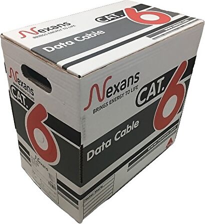 NEXANS CAT6, 305M, 23AWG (0,58mm), UTP, %100  Bakır, LSZH Halogen Free, Kablo (Turuncu)