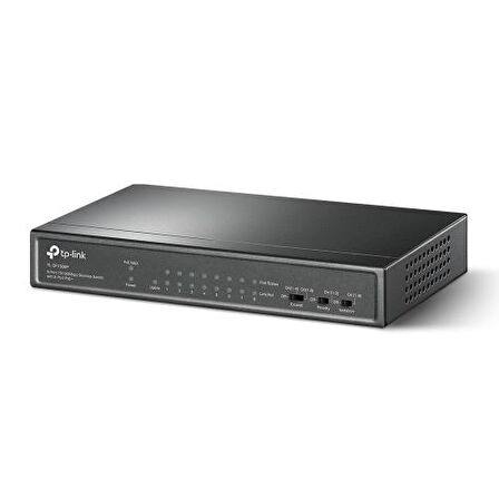 TP-LINK OMADA TL-SF1009P, 8 Port, MegaBit, Metal Kasa, 8 Port PoE, 65W, +1 Port Uplink, Yönetilemez, Masaüstü Switch