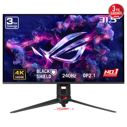 Asus ROG Swift OLED PG32UCDM3 Oyuncu Monitörü 31.5 İnç 240 Hz 0.03 Ms 4K UHD Adaptive Sync Qled
