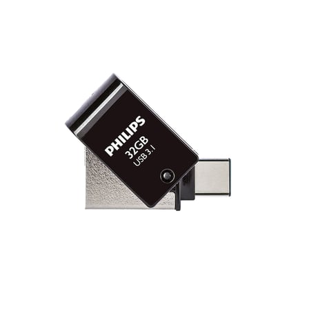 Philips USB Flash Bellek 32 GB Type-C Metalik Gri