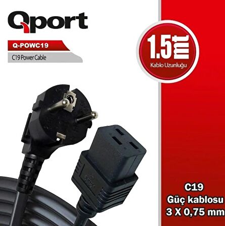  1.5M C19 POWER GUC KABLOSU (Q-POWC19)