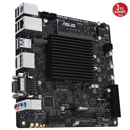 MB PRIME N100I-D D4-CSM INTEL N100 CPU DDR4 3200 DP HDMI VGA M2 USB3.2 COM Mini ITX ONBOARD ISLEMCI FANSIZ TASARIM ESD GUARDS LANGuard OVERVOLTAGE PROTECTION