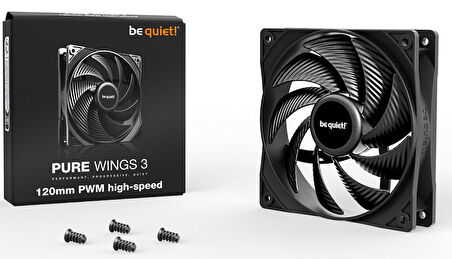 Be Quiet! BL106 Pure Wings 3 120mm PWM 4-Pin high-Speed Siyah Kasa Fanı