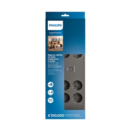 SPN3180A/62, 8 Soket, Akım Korumalı Priz, 2400 Joules, 2Mt Kablo, (Gri)