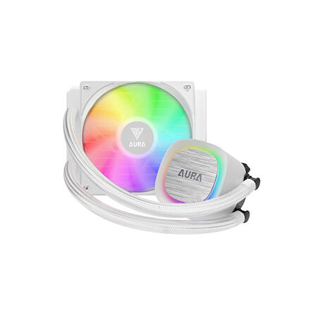 GAMDIAS AURA GL120 V2 WH, White Edition, 120mm,  RGB, 1 Fanlı, CPU Sıvı Soğutma