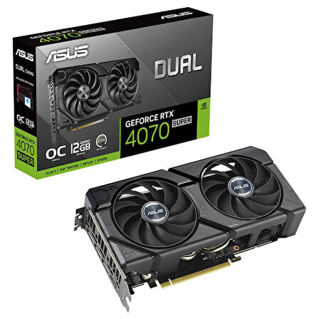 DUAL-RTX4070S-O12G-EVO, 12Gb, 192Bit, GDDR6X, 1xHDMI, 3xDP GAMING Ekran Kartı