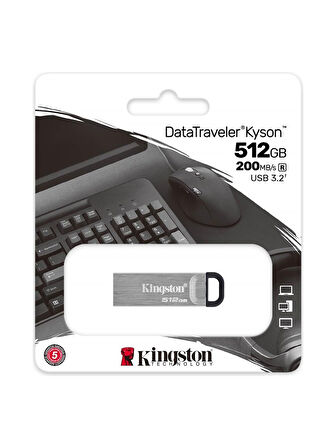  512GB DataTraveler Kyson Usb3.2 Gen1 Metal USB Bellek (DTKN/512GB)