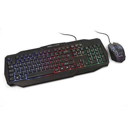  Force USB Q Trk Lazer Mouse Siyah Gaming Klavye - Mouse Set DK-AC-GKM1000