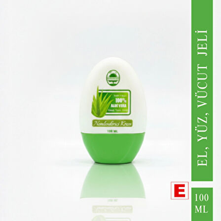 Aloe Vera Nemlendirici Krem – Cildi Yatıştırır ve Derinlemesine Nemlendirir | Hafif Yapı | Doğal İçerik | Yüz ve Vücut Kullanımı | Kuru ve Hassas Ciltler İçin Uygun |100 ml