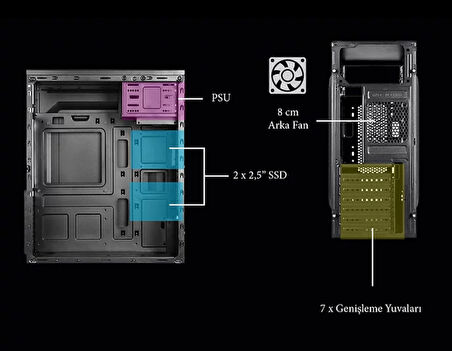 VENTO VS114F 550W MIDI TOWER KASA