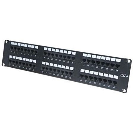  -P48UTP UTP CAT6 2U 48 PORT PATCH PANEL DOLU