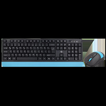 FRISBY FK-4885QU KABLOSUZ KLAVYE MOUSE SET MAVİ