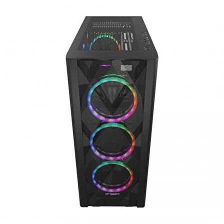 FSP CMT595AL Mid Tower, 850W 80+ Bronze, Siyah,  Temperli Cam, RGB, ATX GAMING KASA