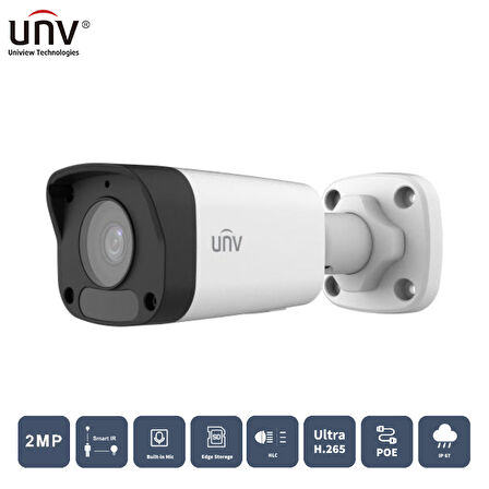 IPC2122LB-ASF28K-A 2MP 2.8MM 30MT IP67 H265+ IR BULLET IP KAMERA (Dahili Sesli)