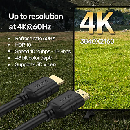 UNITEK HDMI2.0 KABLO 10MT 4K&60Hz (C11079BK-10M)