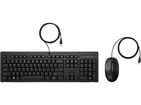 HP 225 Kablolu Set Klavye & Mouse Siyah 286J4AA